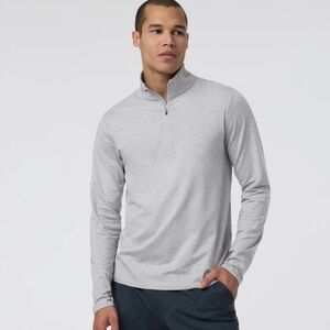 Vuori Ease Half Zip 2.0 Mens XL Grey Lightweight Performance Pullover V221